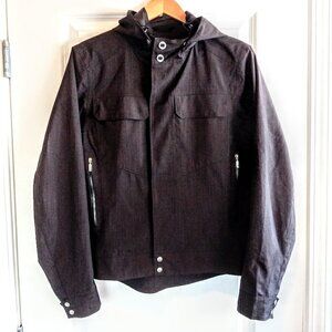 Nau Dark Brown Grey Hooded Full Zip Outerwear Jacket XS